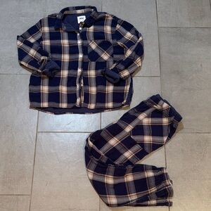 Aerie Plaid Waffle Embossed “checked out” PJ Set - size small